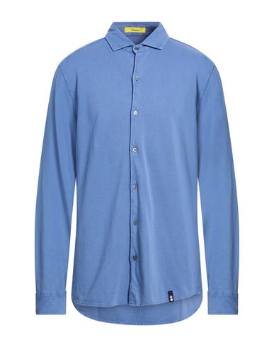 Drumohr Man Shirt Pastel Blue Size Xxl Cotton