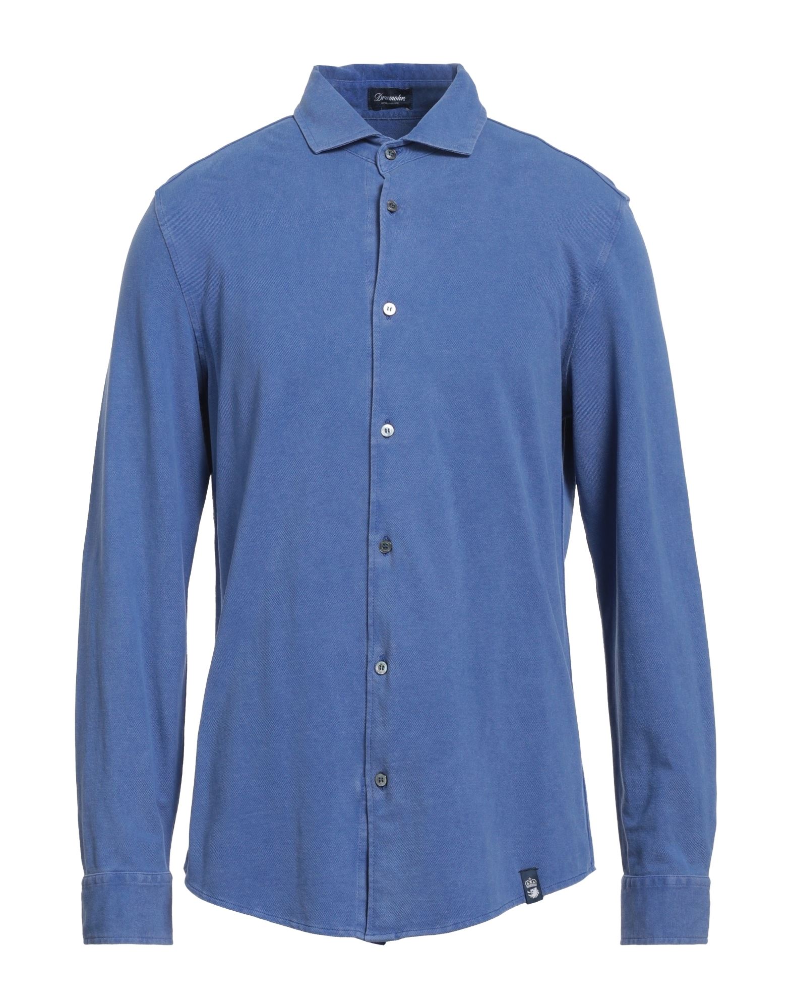 Drumohr Shirts In Slate Blue