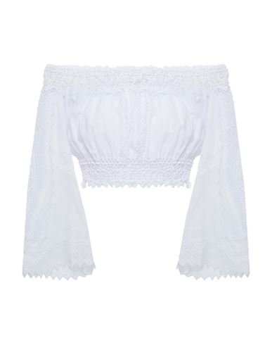 Charo Ruiz Ibiza Woman Top White Size Xl Cotton, Polyester