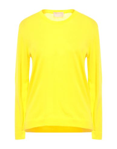 Drumohr Woman Sweater Yellow Size M Cotton In Transparent