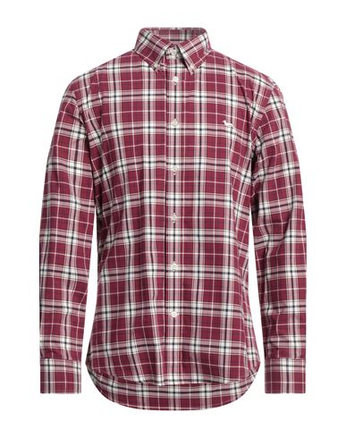 Harmont & Blaine Man Shirt Burgundy Size Xl Cotton In Red