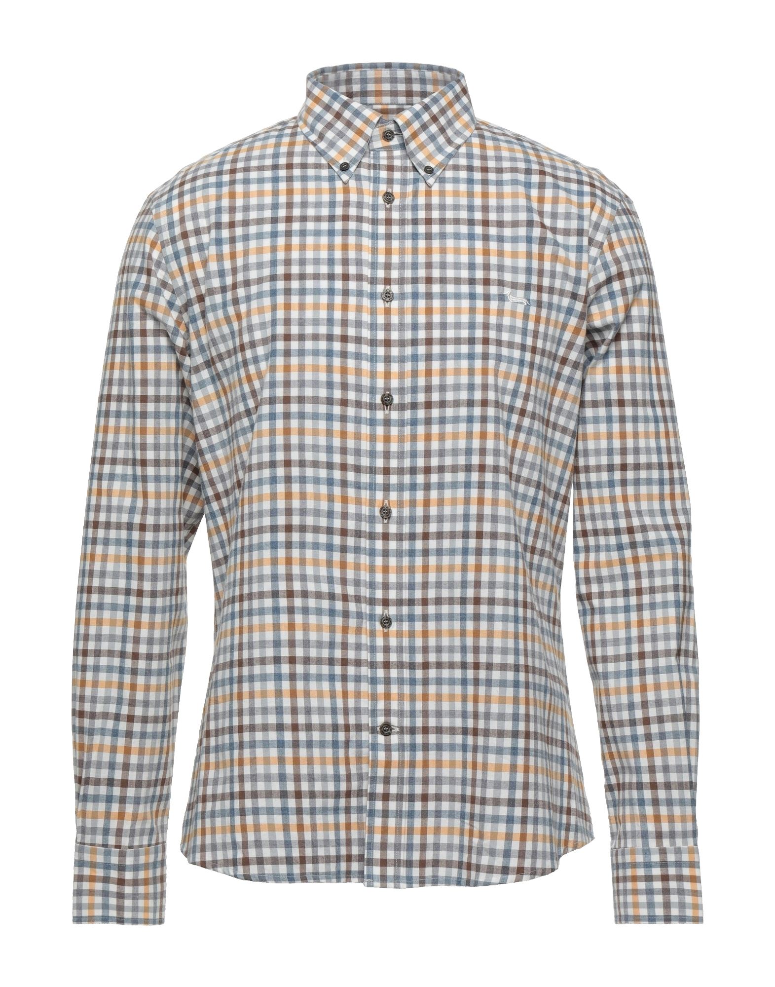 Harmont & Blaine Shirts In Slate Blue