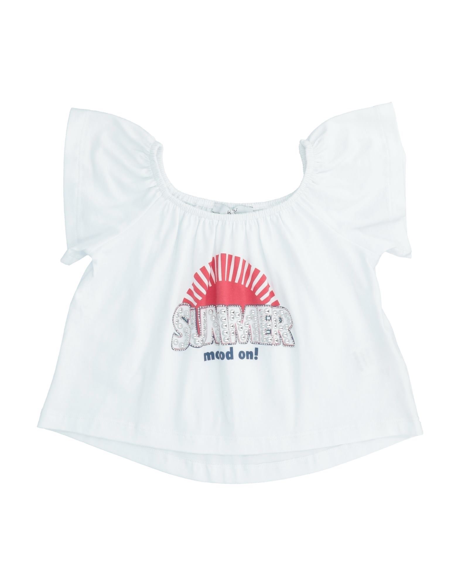 Y-clù Kids'  Toddler Girl T-shirt White Size 4 Cotton, Elastane