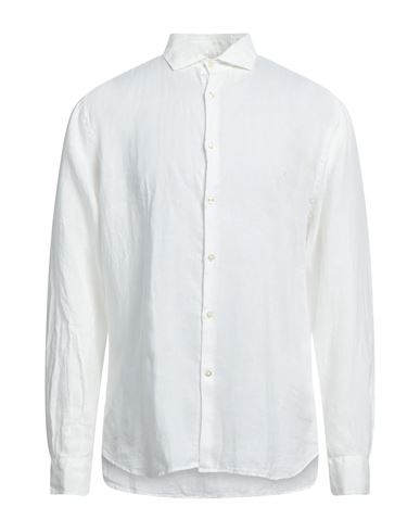 Brooksfield Man Shirt Off White Size 17 Linen