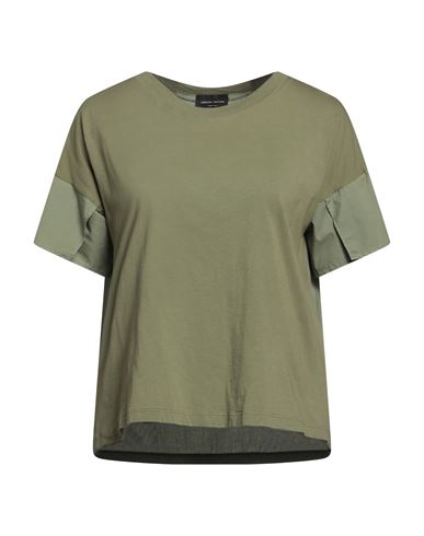 Roberto Collina Woman T-shirt Sage Green Size S Cotton