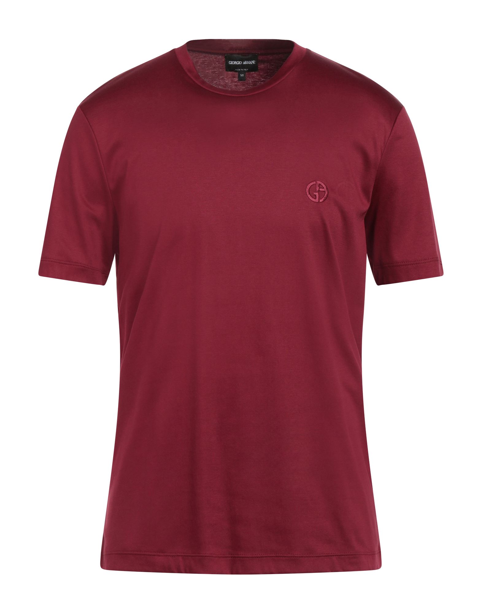 Giorgio Armani T-shirts In Maroon