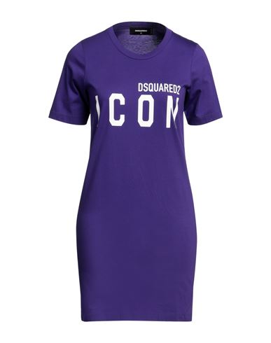 Dsquared2 Woman Short Dress Purple Size Xs Cotton