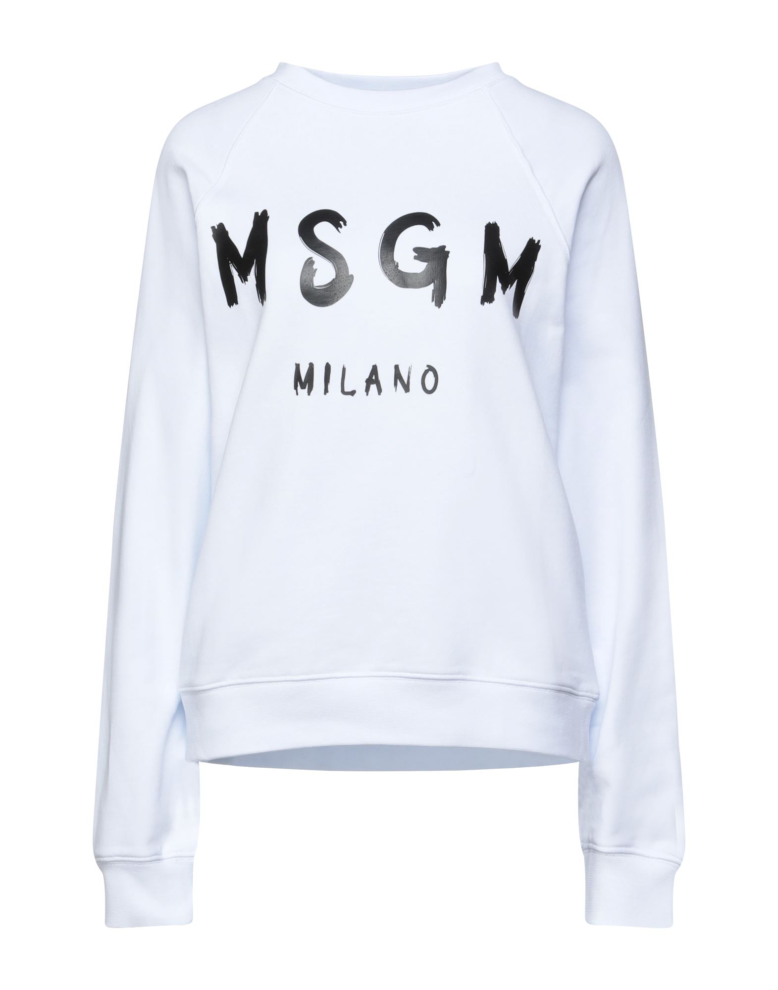 Msgm Relaxed-fit Sweatshirt With Bold Graphic Print In White
