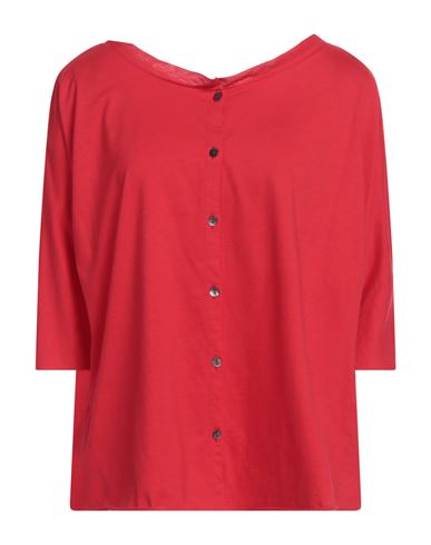 Shirt C-zero Woman Shirt Red Size M Cotton, Elastane