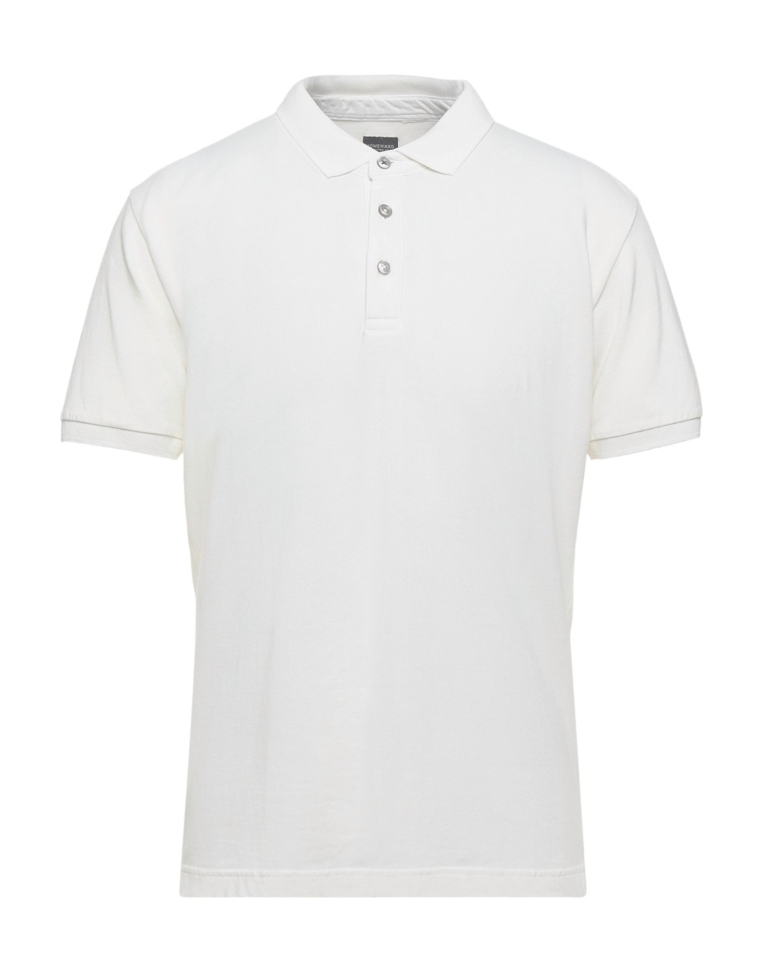 ＜YOOX＞ ★HOMEWARD CLOTHES メンズ ポロシャツ ホワイト XL コットン 97% / ポリウレタン 3%