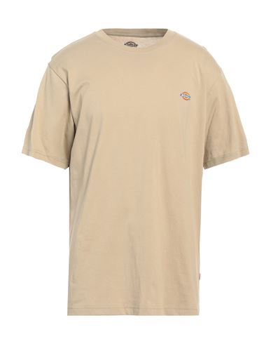Dickies Man T-shirt Dove Grey Size L Cotton In Beige