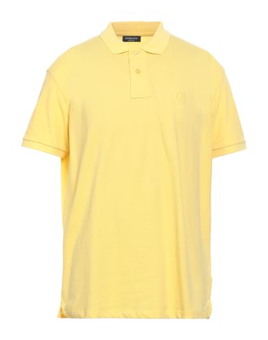 Jeckerson Man Polo Shirt Yellow Size L Cotton, Elastane