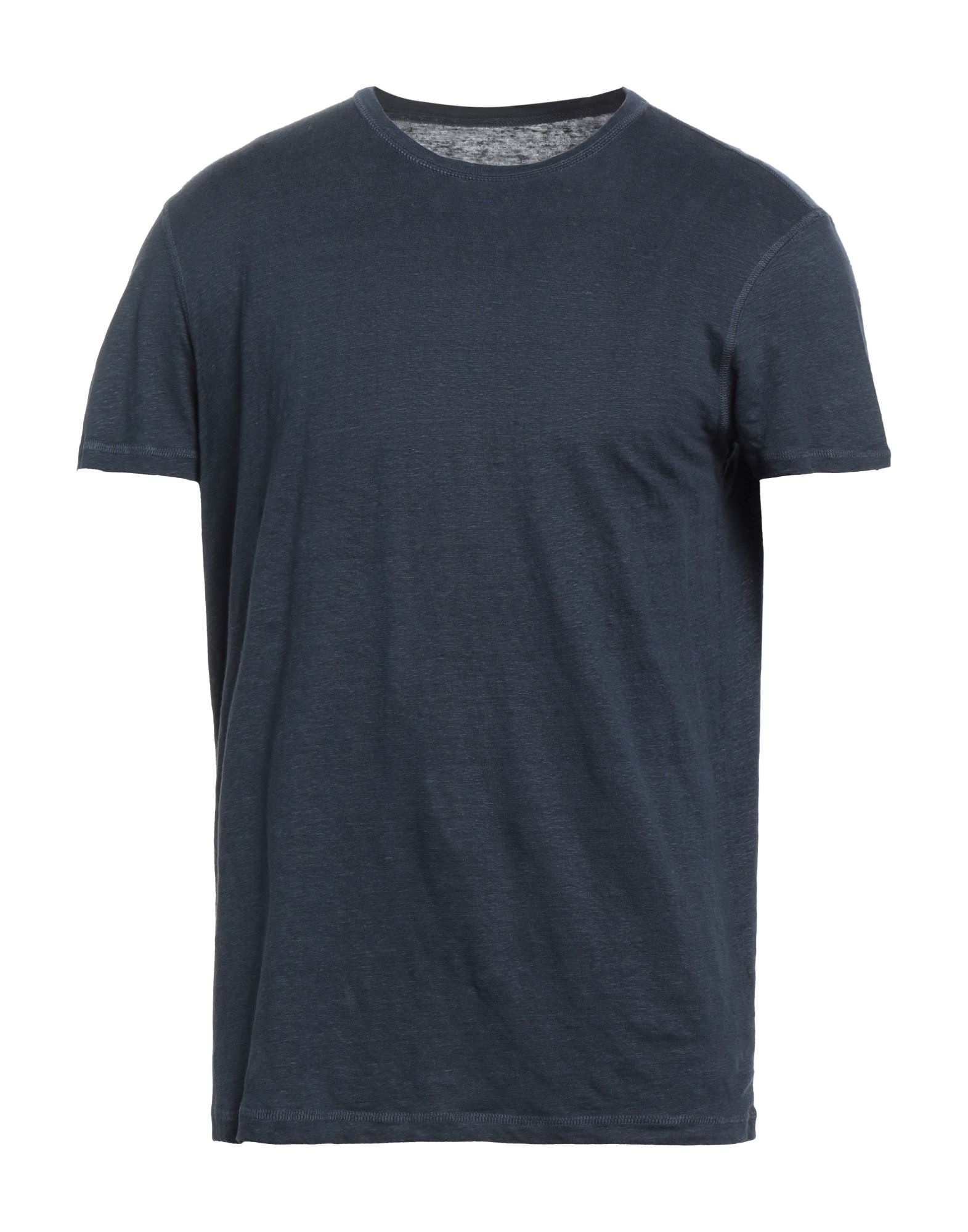 Majestic Stretch Linen Crewneck T-shirt In Blue