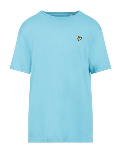 Lyle & Scott Man T-shirt Light Blue Size Xxl Organic Cotton