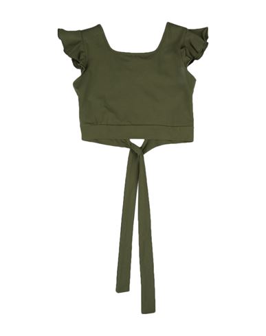 L:ú L:ú By Miss Grant Babies'  Toddler Girl Top Military Green Size 3 Cotton, Elastane
