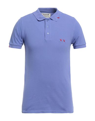 Project E Man Polo Shirt Purple Size S Cotton