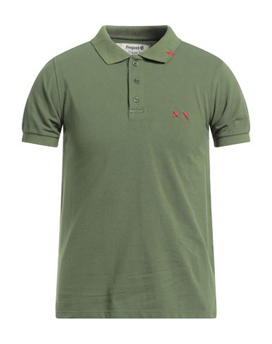 Shop Project E Man Polo Shirt Military Green Size M Cotton