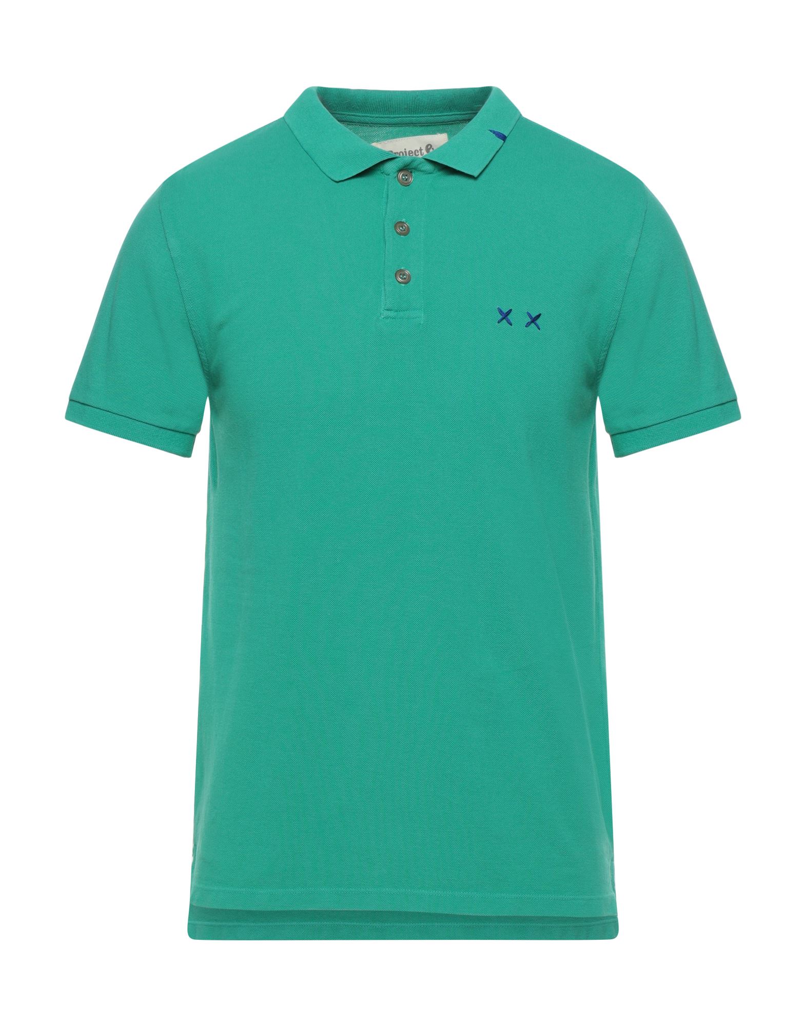 Project E Polo Shirts In Emerald Green
