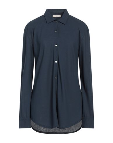 Slowear Woman Shirt Navy Blue Size 16 Cotton