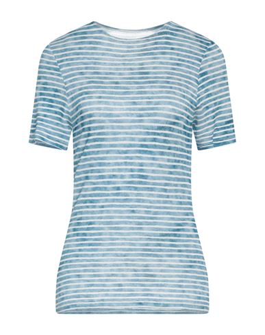Majestic Filatures Woman T-shirt Pastel Blue Size 2 Viscose, Linen