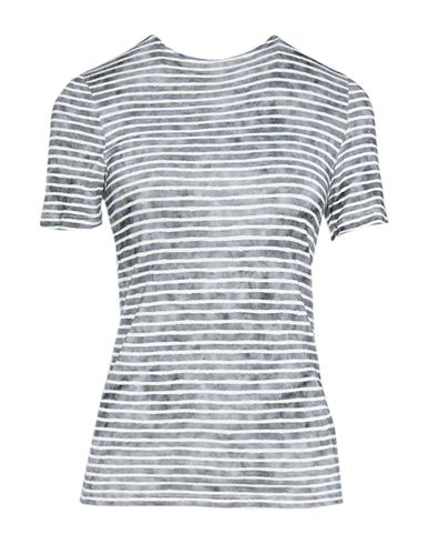 Majestic Filatures Woman T-shirt Grey Size 3 Viscose, Linen