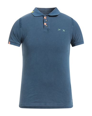 Project E Man Polo Shirt Navy Blue Size 3xl Cotton