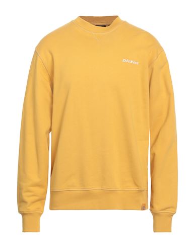 Dickies Man Sweatshirt Ocher Size Xs Cotton In Yellow