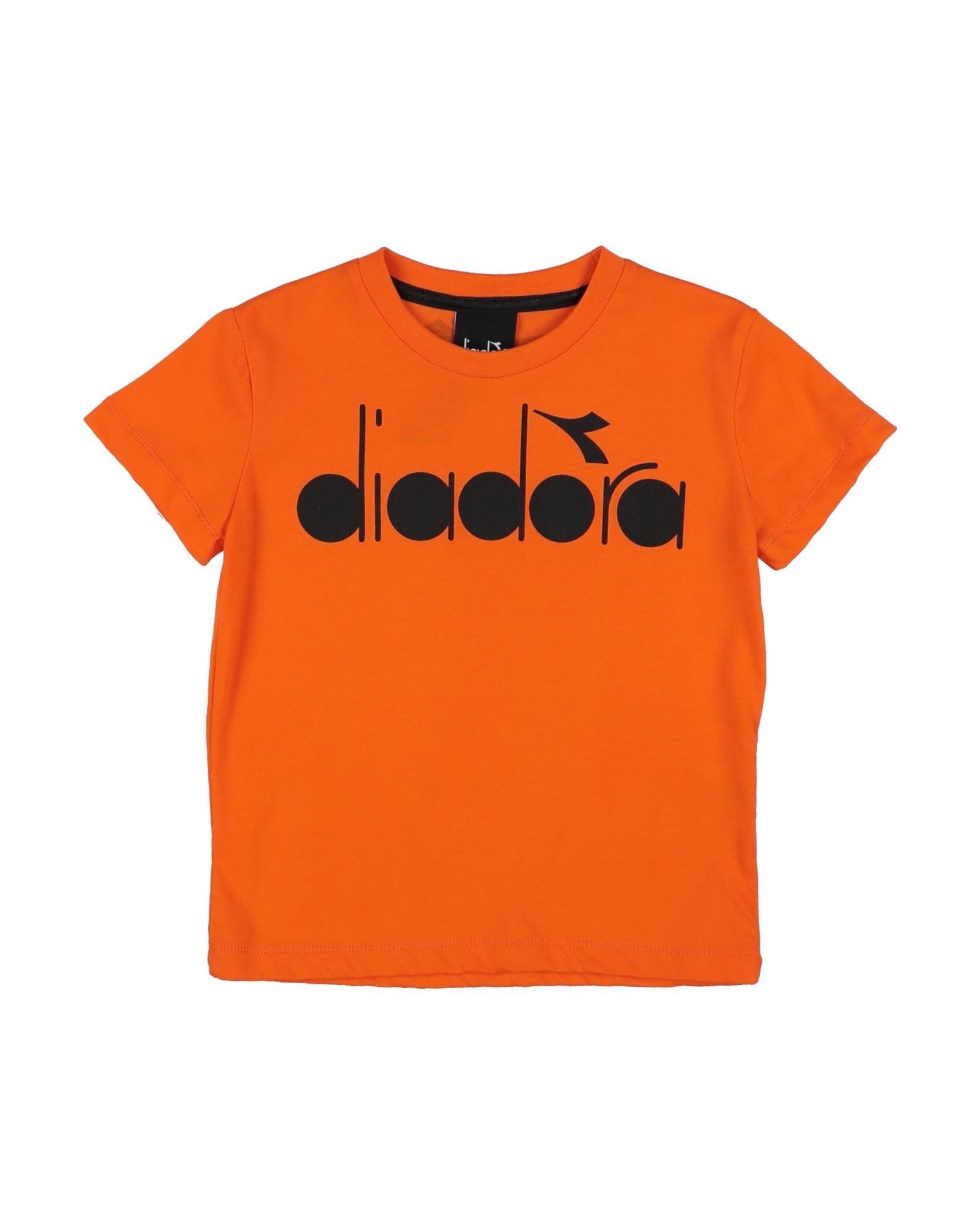 Diadora Kids' T-shirts In Orange