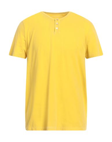 Shop Majestic Filatures Man T-shirt Yellow Size S Cotton, Elastane
