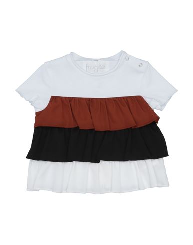 Frugoo Babies'  Newborn Girl T-shirt White Size 3 Cotton, Polyester, Elastane