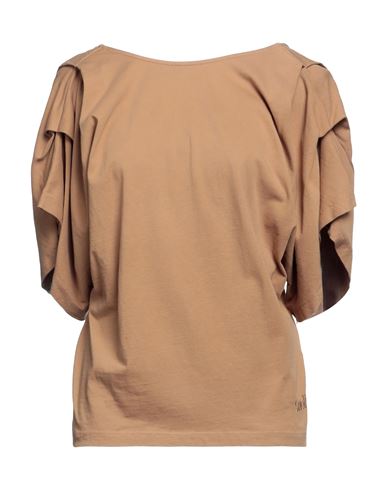 Suoli Woman T-shirt Camel Size Xl Cotton In Beige
