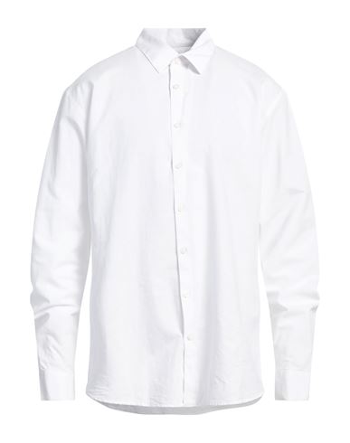 Selected Homme Man Shirt White Size 16 ½ Organic Cotton, Linen, Cotton