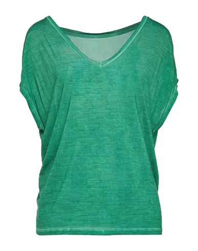 Majestic Filatures Woman T-shirt Green Size 2 Silk