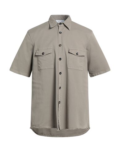 Aglini Man Shirt Dove Grey Size 16 ½ Cotton, Elastane