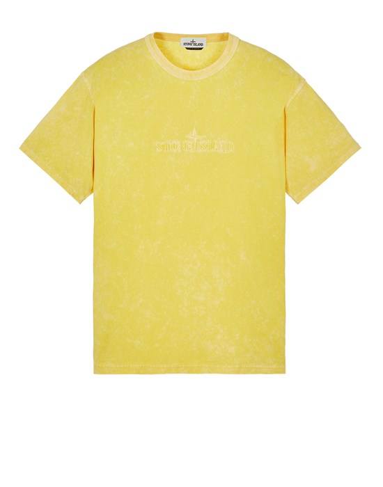  STONE ISLAND 20945 OFF-DYE OVD TREATMENT 短袖 T 恤 男士 黄色