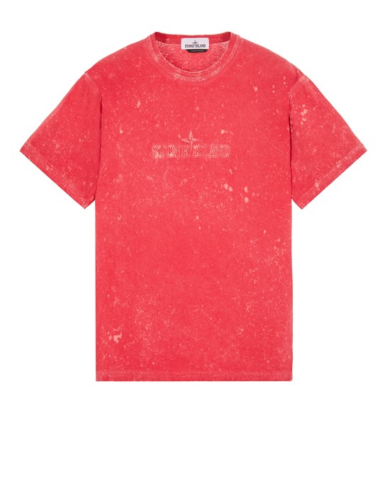 Sold out - STONE ISLAND 20945 OFF-DYE OVD TREATMENT Short sleeve t-shirt Man Cyclamen