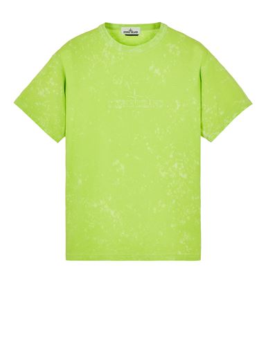 STONE ISLAND 20945 OFF-DYE OVD TREATMENT T-shirt manches courtes Homme Citron EUR 170