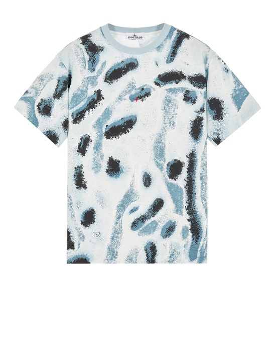 Sold out - STONE ISLAND 211X6 COTTON JERSEY 'REEF CAMO' PRINT – S.I. MARINA T-shirt manches courtes Homme Aqua
