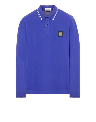 STONE ISLAND 2SS18 STRETCH PIQUÉ Polo shirt Man Ultramarine Blue EUR 145