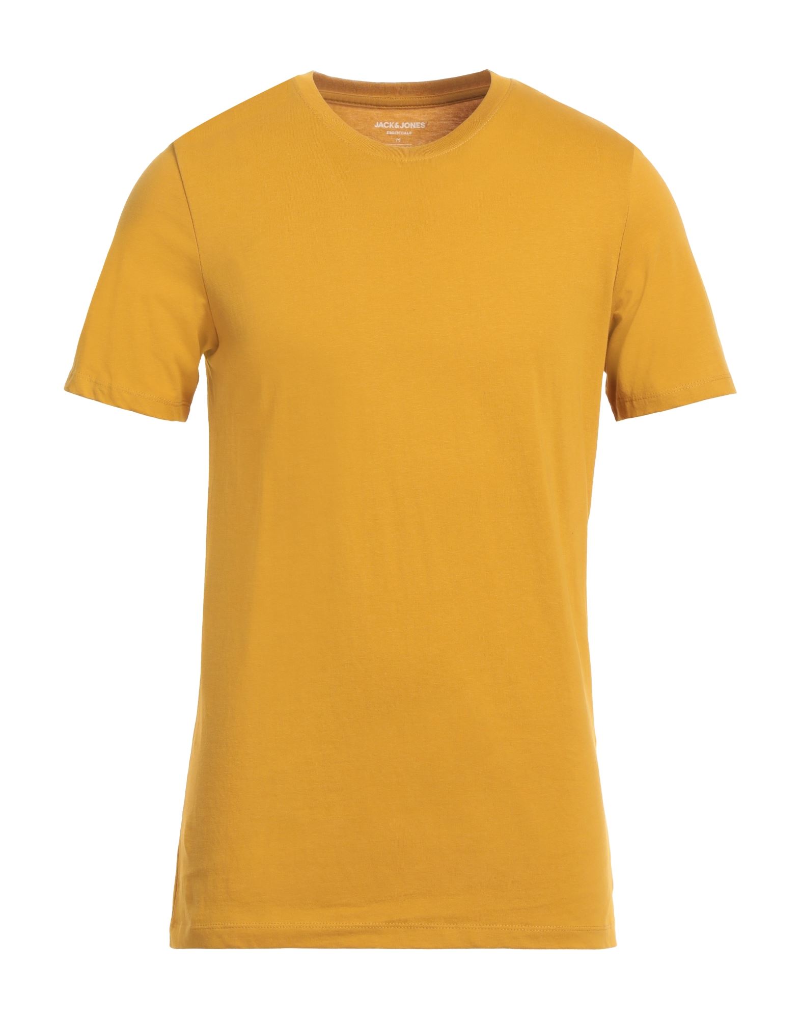 Jack & Jones Man T-shirt Ocher Size Xxl Organic Cotton In Yellow