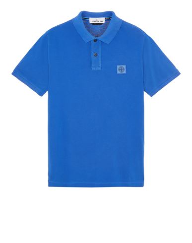 STONE ISLAND 22S67 COTTON PIQUÉ_GARMENT DYED + PIGMENT DYE Polo shirt Man Ultramarine Blue EUR 165
