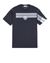 1 of 4 - Short sleeve t-shirt Man 20848 COTTON JERSEY 'INVERSE STRIPE TWO' PRINT_ GARMENT DYED Front STONE ISLAND