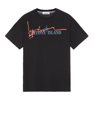 2NS80 30/1 COTTON JERSEY'INK TWO' PRINT T シャツ Stone Island ...