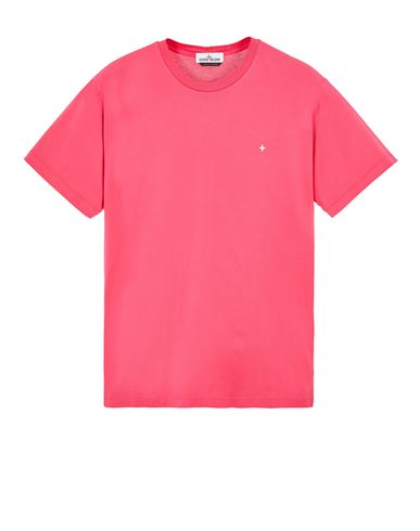 STONE ISLAND 21213 COTTON JERSEY_GARMENT DYED T-shirt manches courtes Homme Cyclamen EUR 120