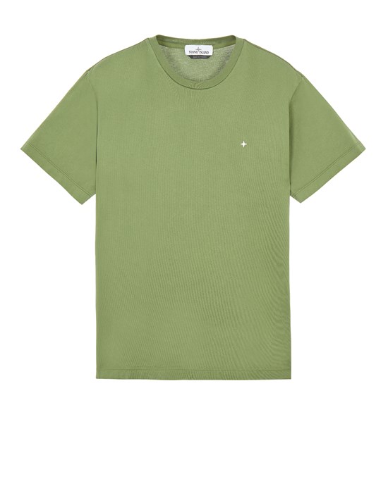  STONE ISLAND 21213 COTTON JERSEY_GARMENT DYED 短袖 T 恤 男士 橄榄绿色