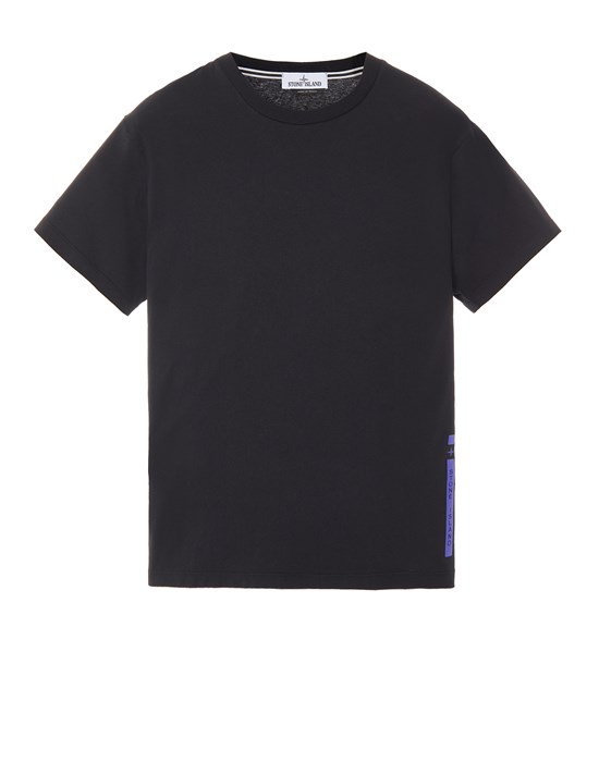  STONE ISLAND 2NS84 30/1 COTTON JERSEY 'MICRO GRAPHICS THREE' PRINT_GARMENT DYED T-shirt manches courtes Homme Bleu
