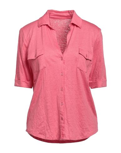 Majestic Filatures Woman Shirt Pink Size 1 Linen, Elastane