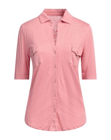 Shop Majestic Filatures Woman Shirt Salmon Pink Size 3 Linen, Elastane