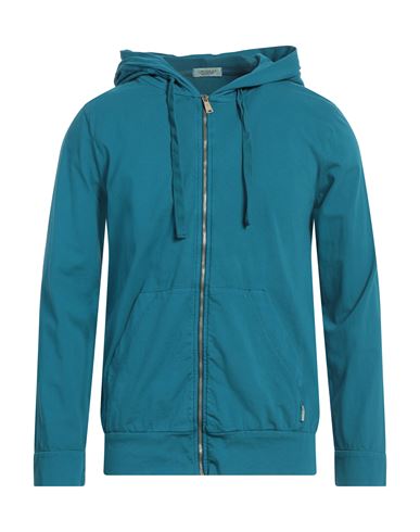 Crossley Man Sweatshirt Deep Teal Size Xl Cotton In Green