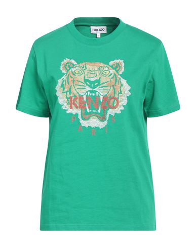 Shop Kenzo Woman T-shirt Green Size Xs Cotton, Polyester